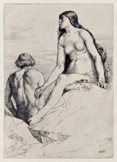 Happy State of Adam and Eve from Paradise Lost by John Milton, Illustration by William Strang by William Strang